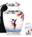 Humming Bird Keepsake Urn For Ashes - White Memorial Urn Tribute