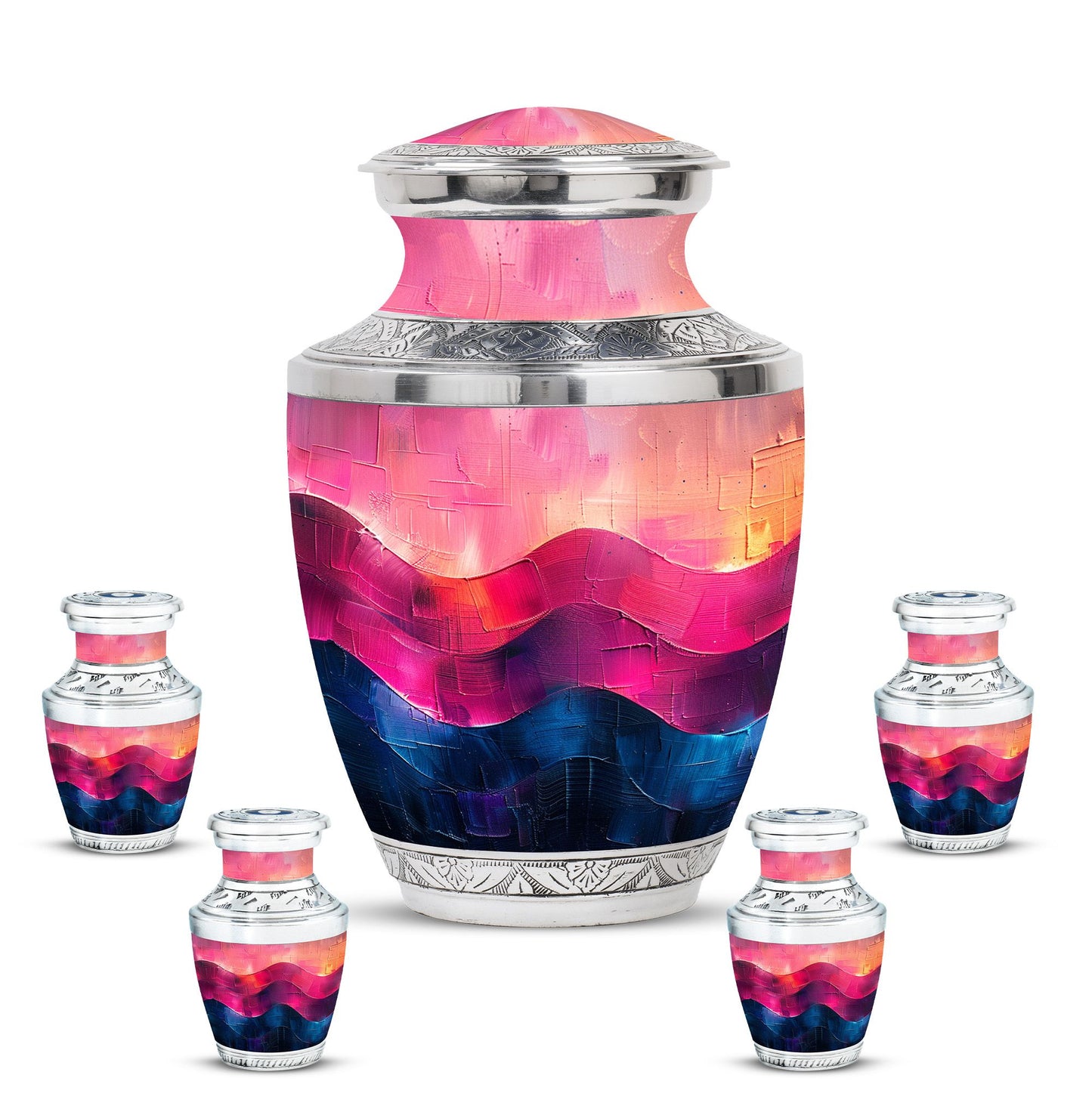 Personalized Artistic Cremation Urn for Adult Male - 10-inch, 200 cu in - Yatskia