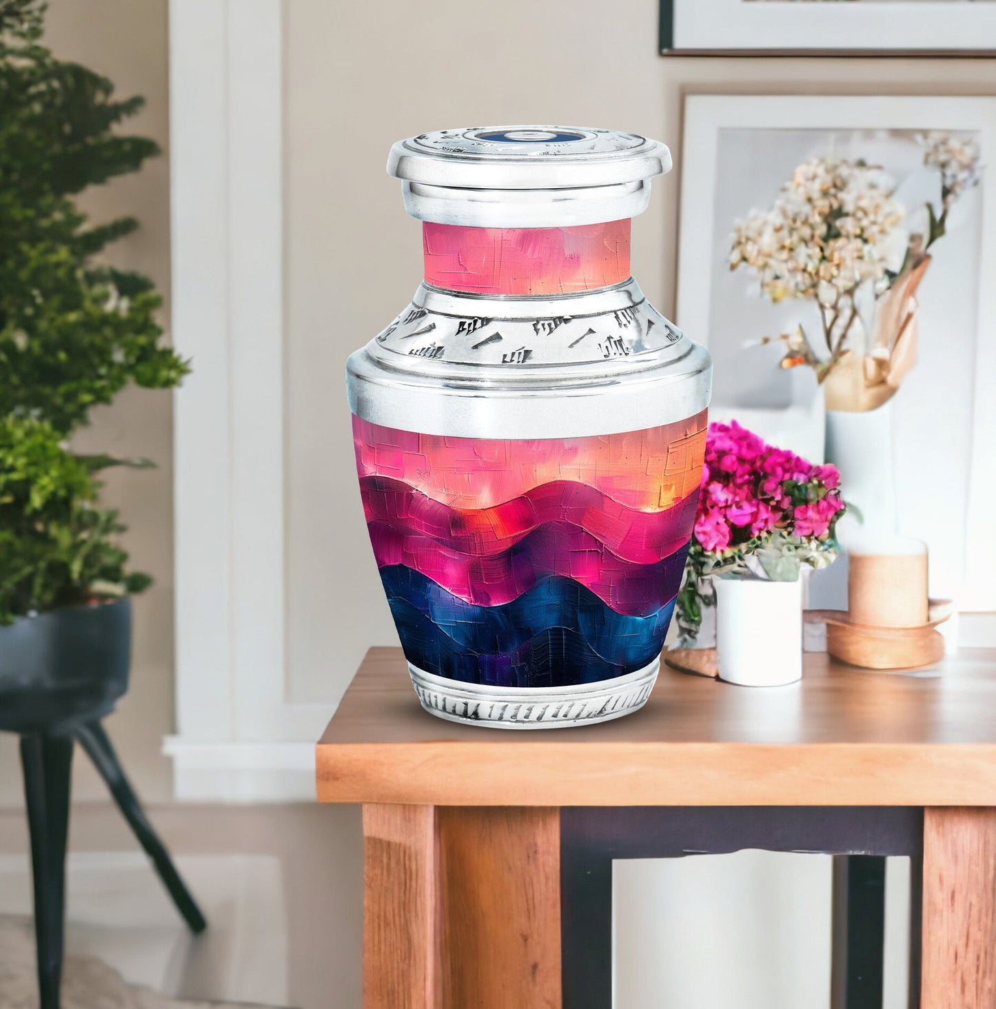 Personalized Artistic Cremation Urn for Adult Male - 10-inch, 200 cu in - Yatskia