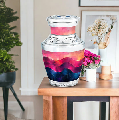 Personalized Artistic Cremation Urn for Adult Male - 10-inch, 200 cu in - Yatskia