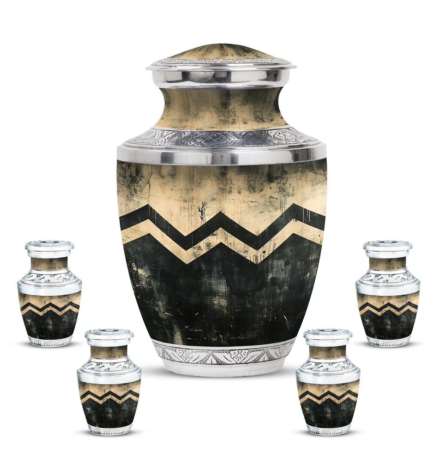 Personalized Artistic Cremation Urn for Human Ashes - 10-inch, 200 cu in - Yatskia