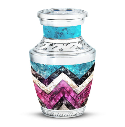 Pink Personalized Artistic Memorial Urn for Adult Male - 10-inch, 200 cu in - Yatskia