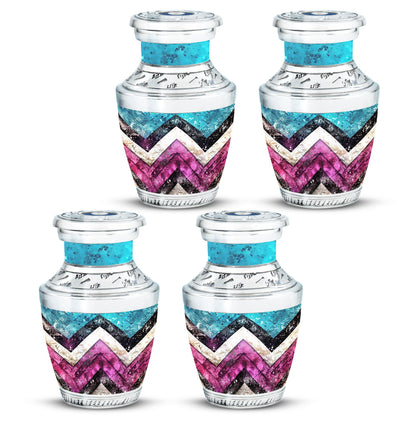 Pink Personalized Artistic Memorial Urn for Adult Male - 10-inch, 200 cu in - Yatskia