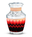 Zigzag Pattern Keepsake Urn For Ashes - Abstract Funeral Urn For Adults