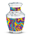 Artistic Swirly Pattern Urn For Ashes Memorial - Colorful Cremation Ashes Urn