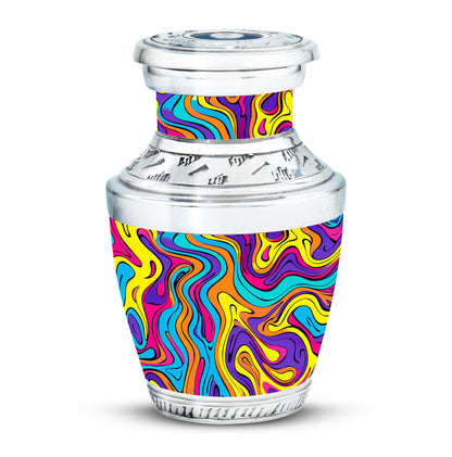 Colorful Personalized Artistic Cremation Urn for Human Ashes - 10-inch, 200 cu in - Yatskia