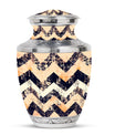 Zigzag Pattern Urn For Adult Male & Female - Zigzag Funeral Urn For Ashes