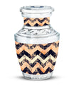 Zigzag Pattern Urn For Adult Male & Female - Zigzag Funeral Urn For Ashes