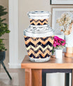 Zigzag Pattern Urn For Adult Male & Female - Zigzag Funeral Urn For Ashes