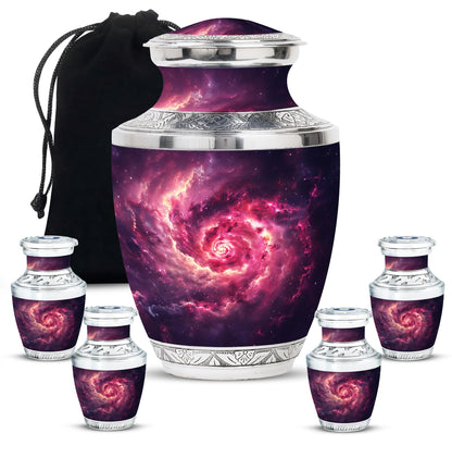 Personalized Galaxy Cremation Urn for Dad - 10-inch, 200 cu in - Yatskia
