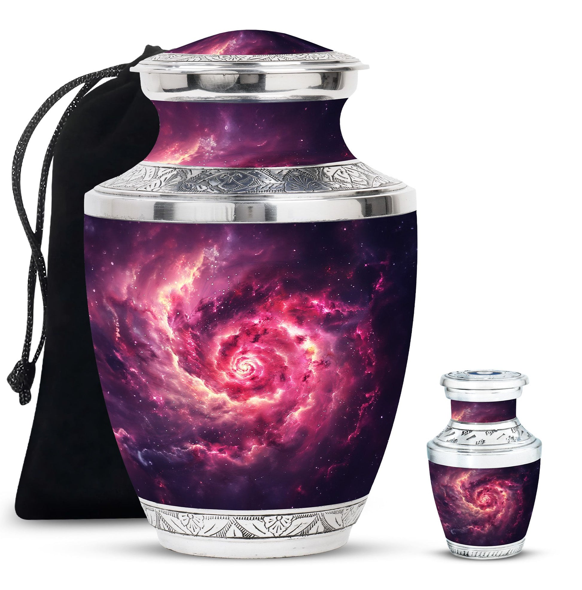 Galaxy Funeral Urn For Dad And Mom - Red Funeral Urn For Ashes