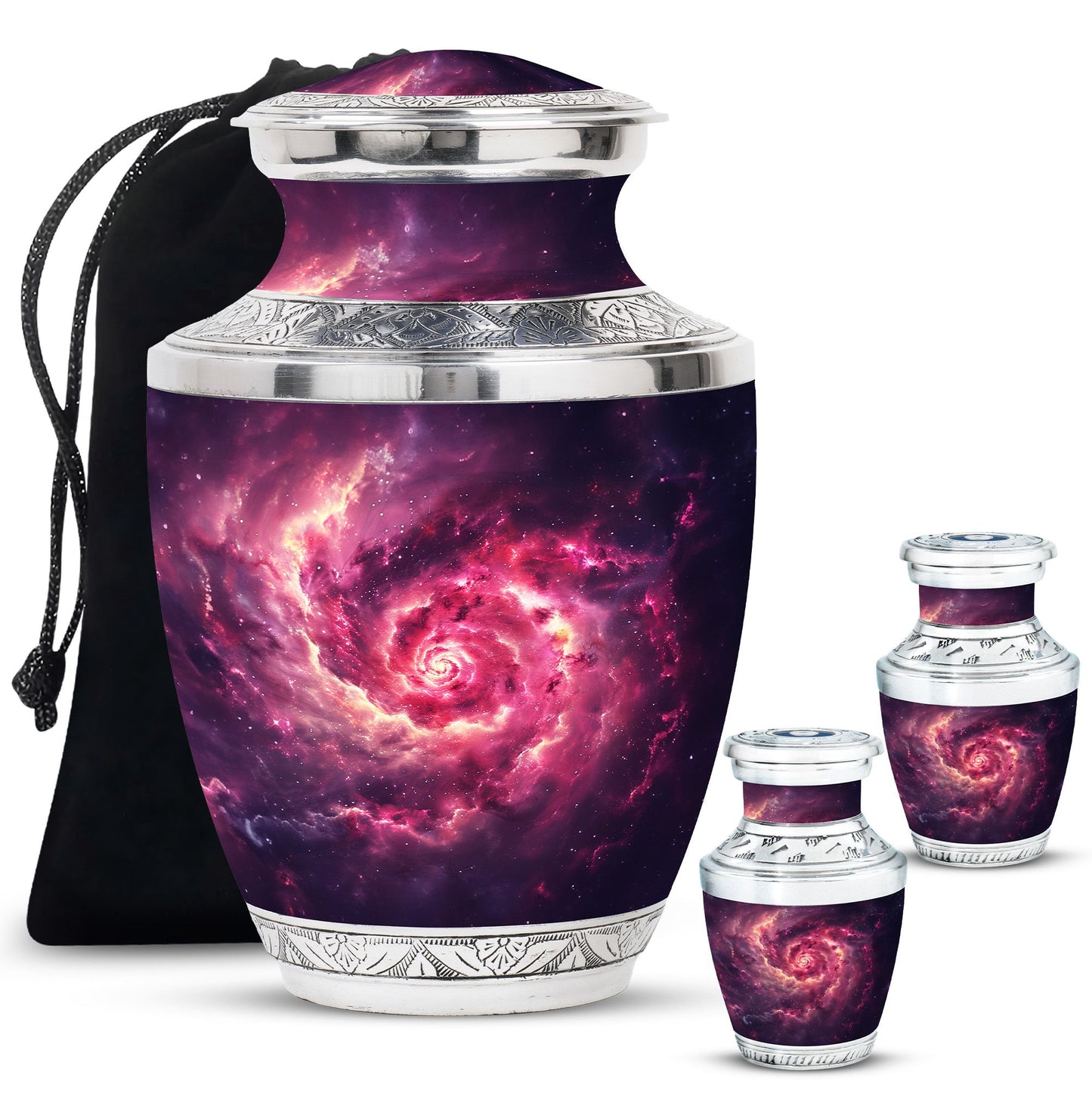Personalized Galaxy Cremation Urn for Dad - 10-inch, 200 cu in - Yatskia