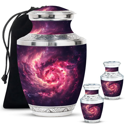 Personalized Galaxy Cremation Urn for Dad - 10-inch, 200 cu in - Yatskia