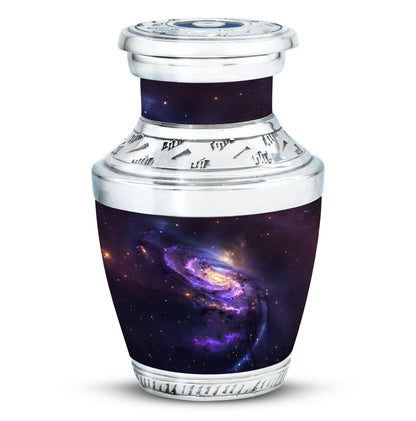 Purple Personalized Galaxy Memorial Urn for Human Ashes - 10-inch, 200 cu in - Yatskia