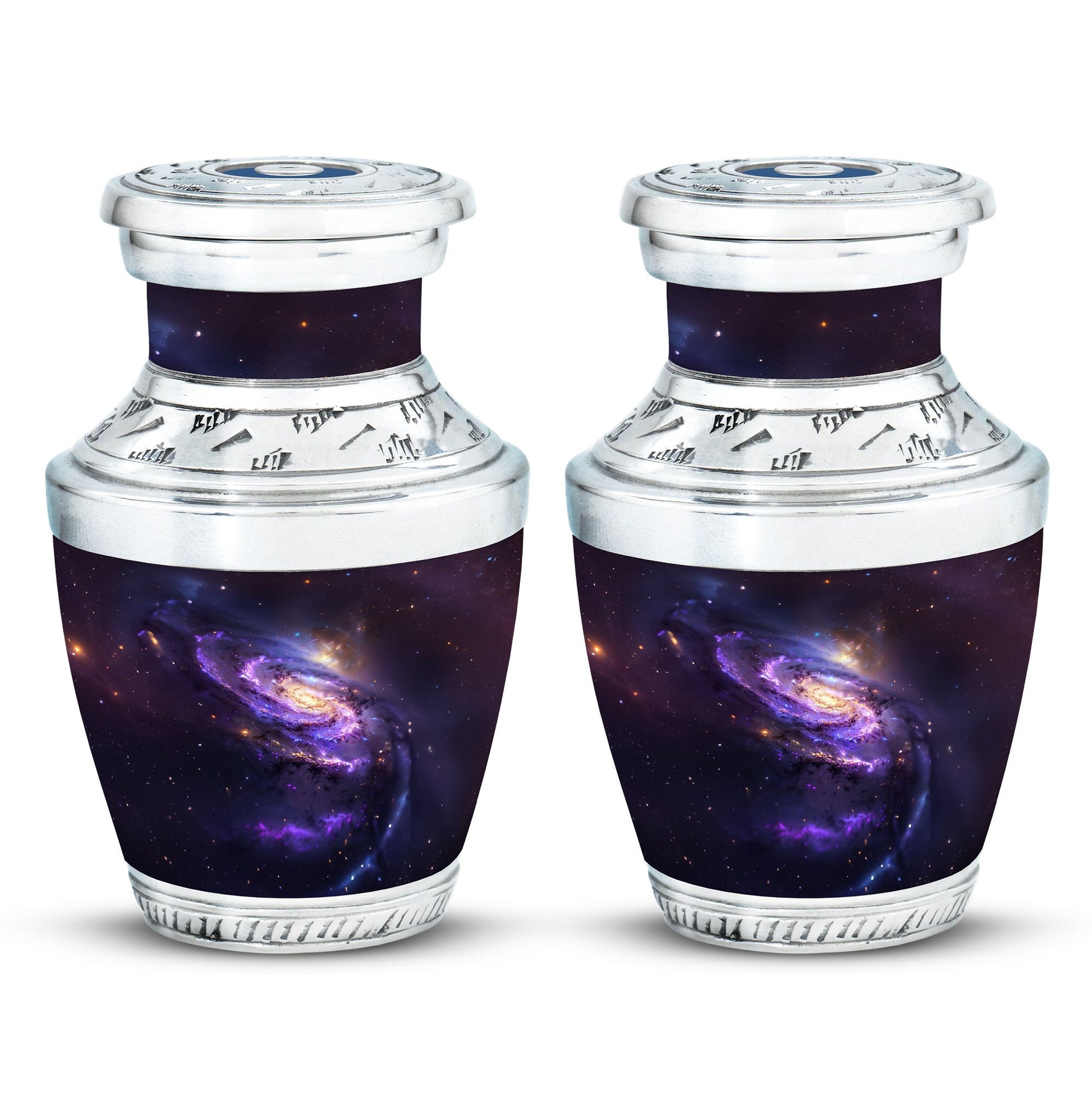 Purple Galaxy Memorial Urn For Funeral - Vast Galaxy Urn For Ashes