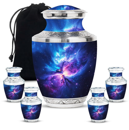 Personalized Galaxy Cremation Urn for Human Ashes - 10-inch, 200 cu in - Yatskia