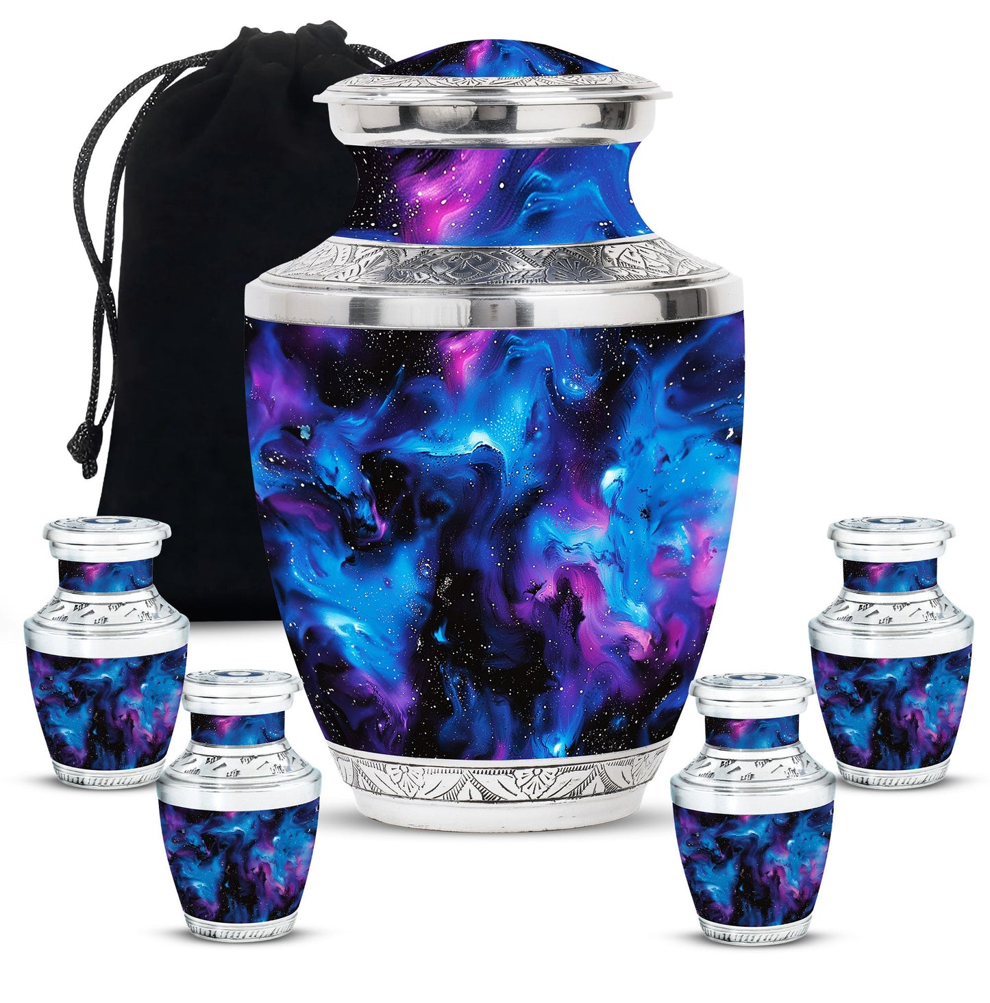 Personalized Galaxy Cremation Urn for Mom - 10-inch, 200 cu in - Yatskia