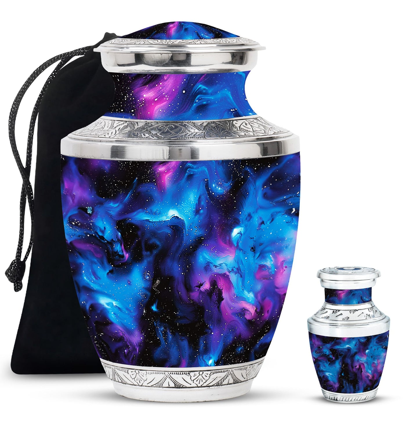 Personalized Galaxy Cremation Urn for Mom - 10-inch, 200 cu in - Yatskia