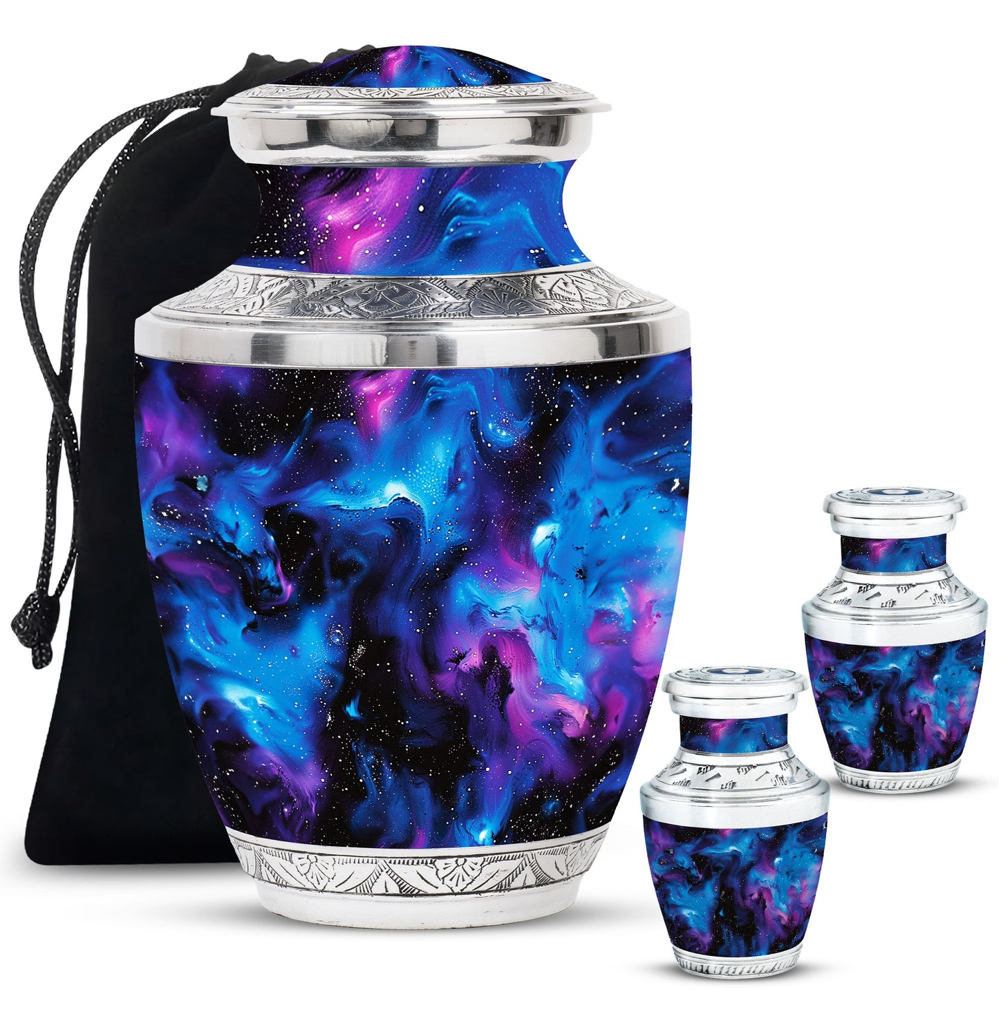 Personalized Galaxy Cremation Urn for Mom - 10-inch, 200 cu in - Yatskia