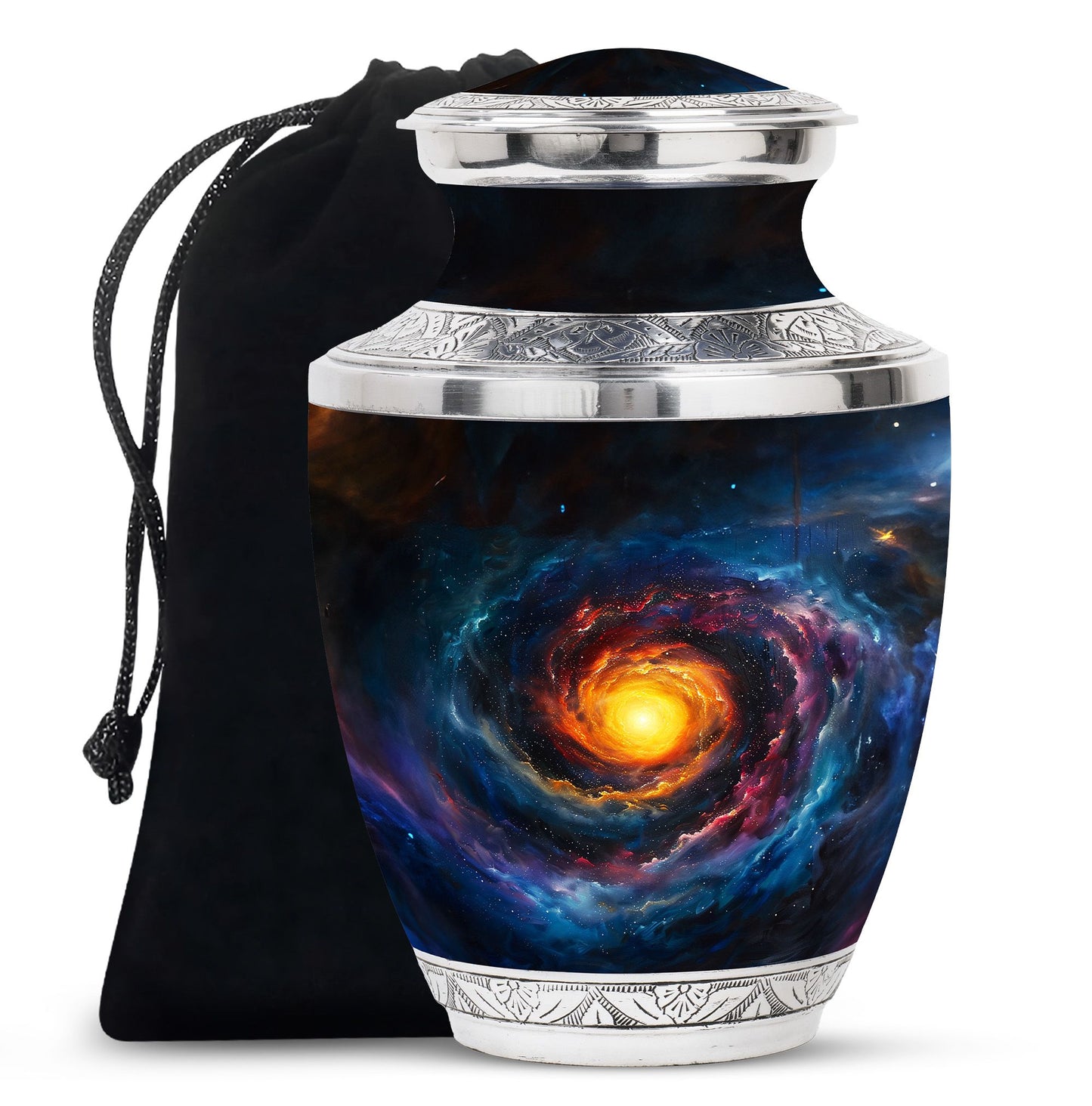 Personalized Galaxy Memorial Urn for Mom - 10-inch, 200 cu in - Yatskia