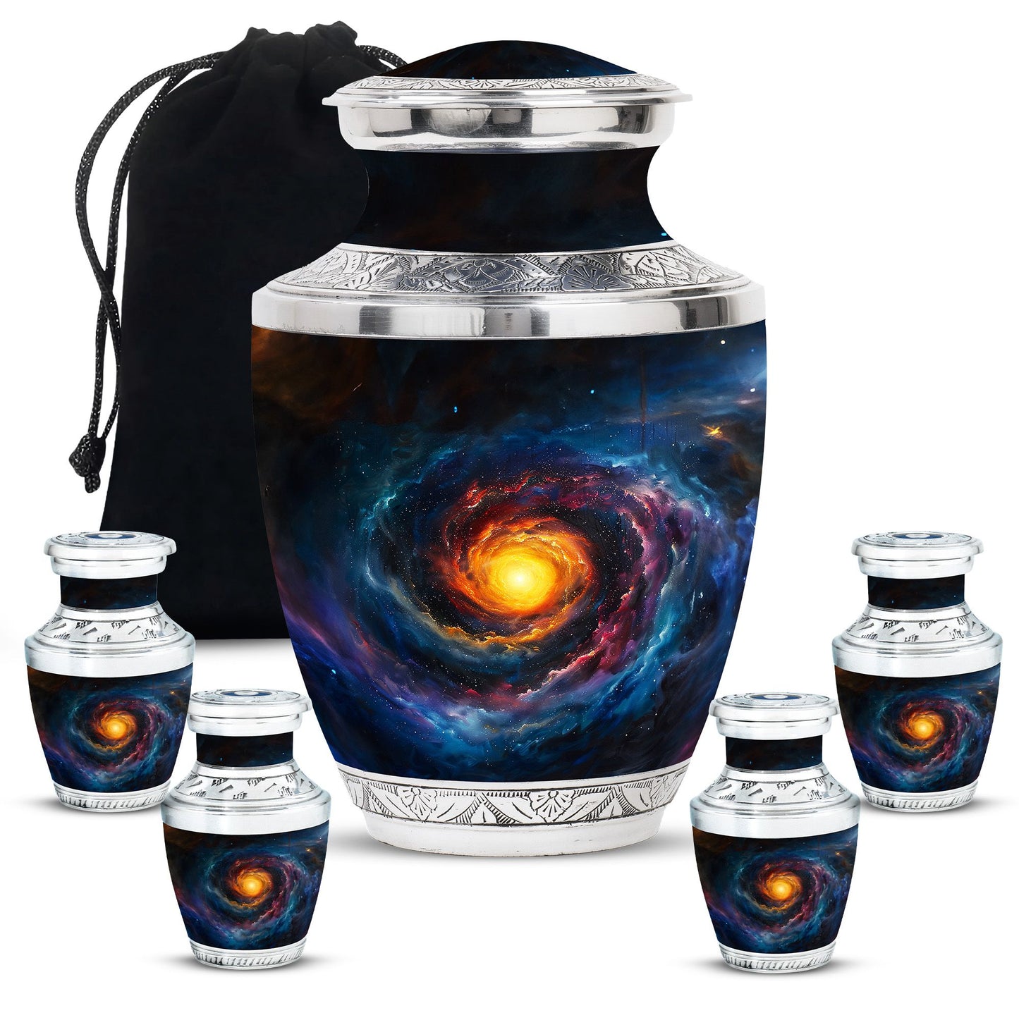 Personalized Galaxy Memorial Urn for Mom - 10-inch, 200 cu in - Yatskia