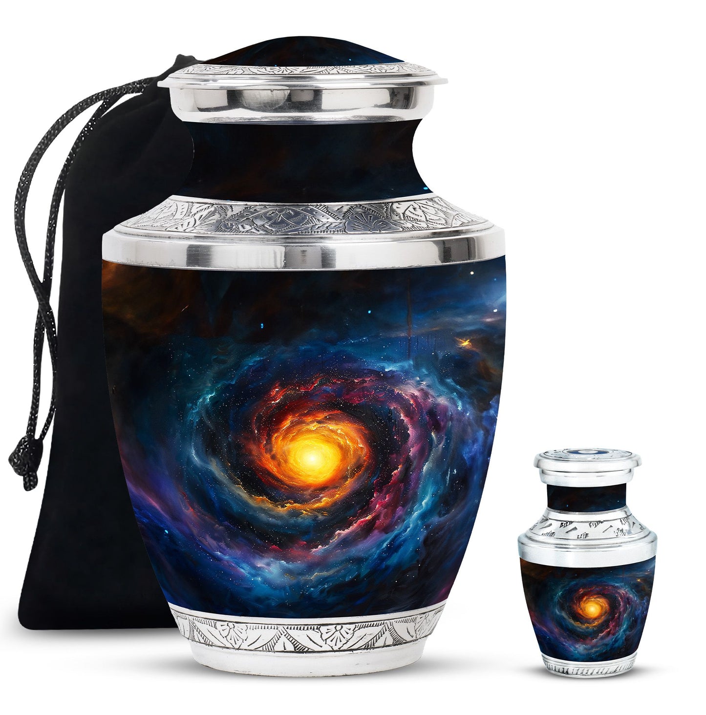 Personalized Galaxy Memorial Urn for Mom - 10-inch, 200 cu in - Yatskia
