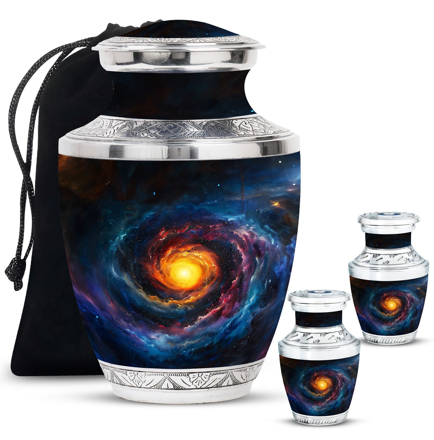 Personalized Galaxy Memorial Urn for Mom - 10-inch, 200 cu in - Yatskia