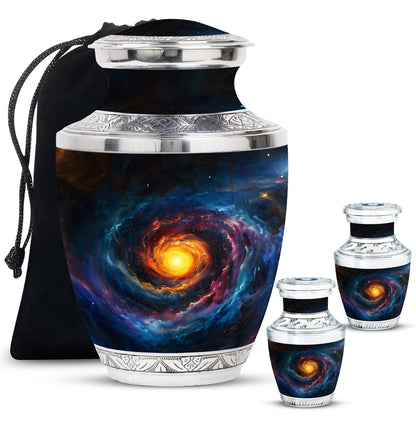 Personalized Galaxy Memorial Urn for Mom - 10-inch, 200 cu in - Yatskia