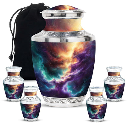 Personalized Galaxy Cremation Urn for Men & Women - 10-inch, 200 cu in - Yatskia