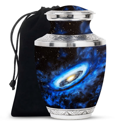 Personalized Galaxy Cremation Urn for Human Ashes - 10-inch, 200 cu in - Yatskia