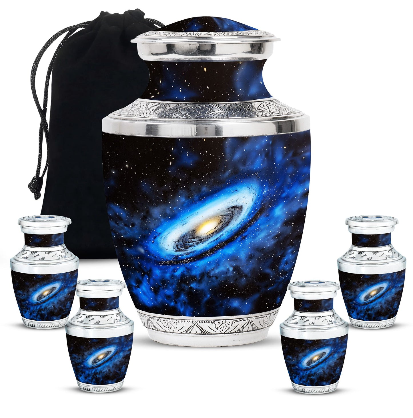 Personalized Galaxy Cremation Urn for Human Ashes - 10-inch, 200 cu in - Yatskia