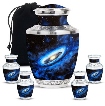Personalized Galaxy Cremation Urn for Human Ashes - 10-inch, 200 cu in - Yatskia