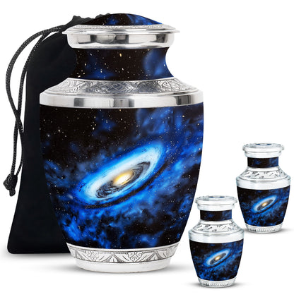 Personalized Galaxy Cremation Urn for Human Ashes - 10-inch, 200 cu in - Yatskia