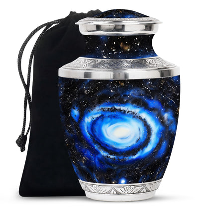 Personalized Galaxy Cremation Urn for Human Ashes - 10-inch, 200 cu in - Yatskia