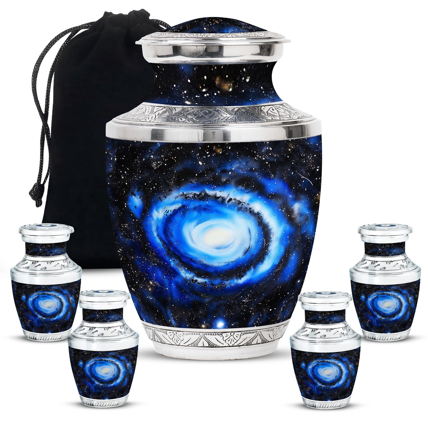 Personalized Galaxy Cremation Urn for Human Ashes - 10-inch, 200 cu in - Yatskia