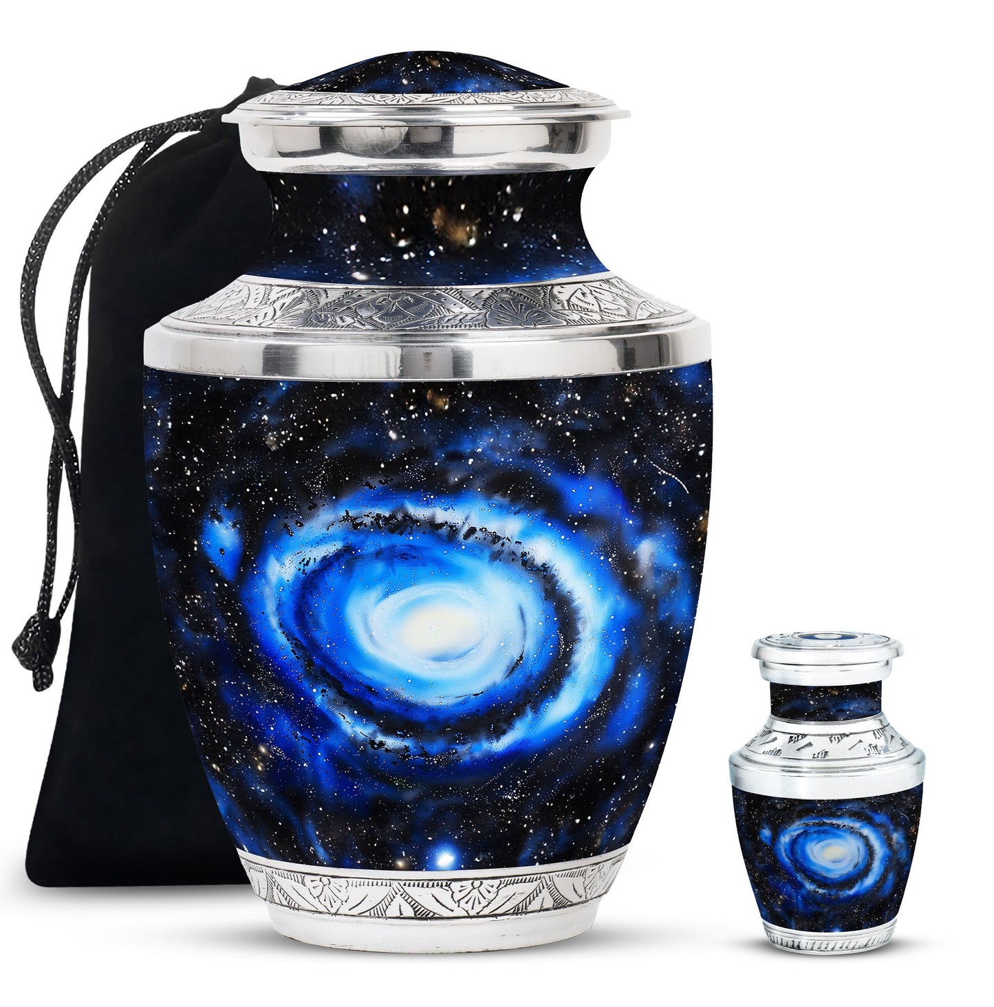 Personalized Galaxy Cremation Urn for Human Ashes - 10-inch, 200 cu in - Yatskia