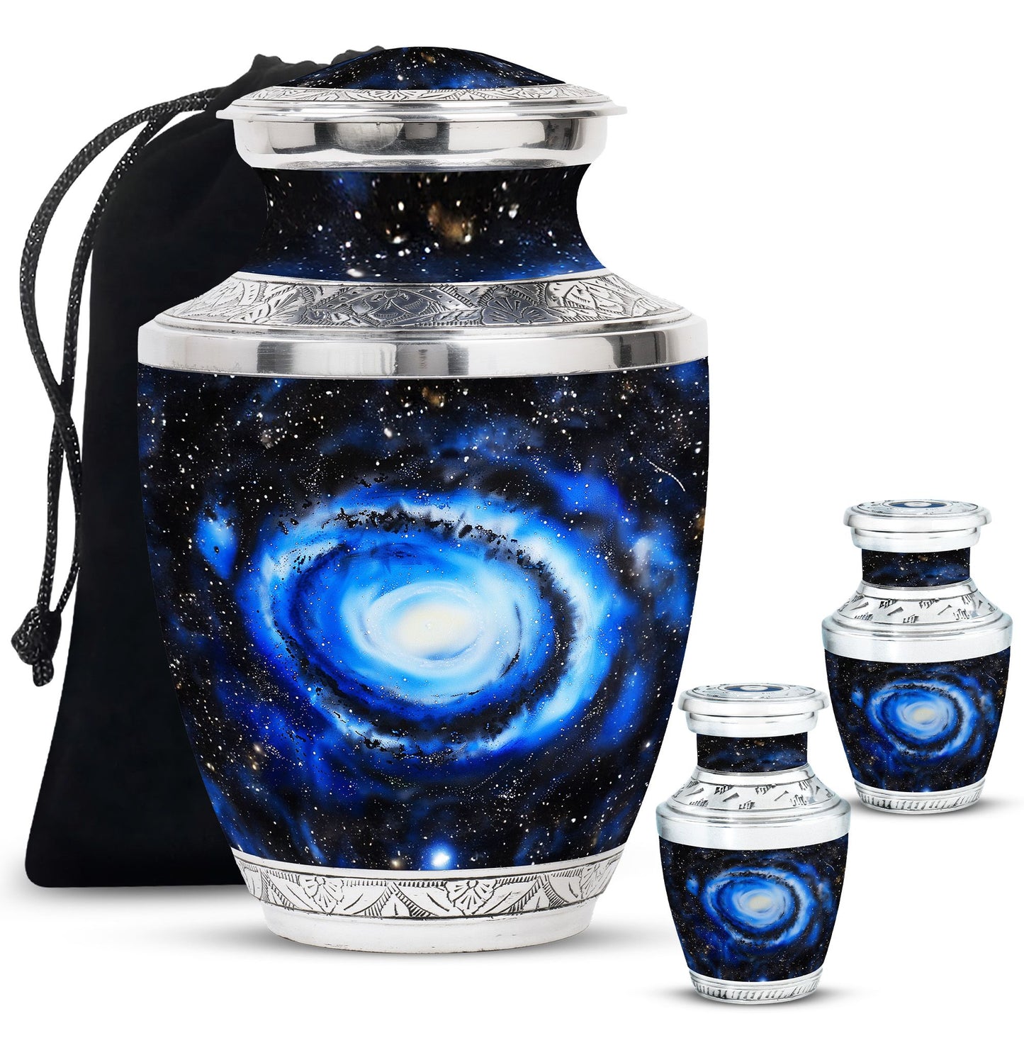 Personalized Galaxy Cremation Urn for Human Ashes - 10-inch, 200 cu in - Yatskia