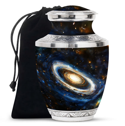 Personalized Galaxy Cremation Urn for Adult Male - 10-inch, 200 cu in - Yatskia