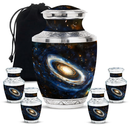 Personalized Galaxy Cremation Urn for Adult Male - 10-inch, 200 cu in - Yatskia
