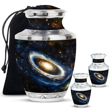 Personalized Galaxy Cremation Urn for Adult Male - 10-inch, 200 cu in - Yatskia