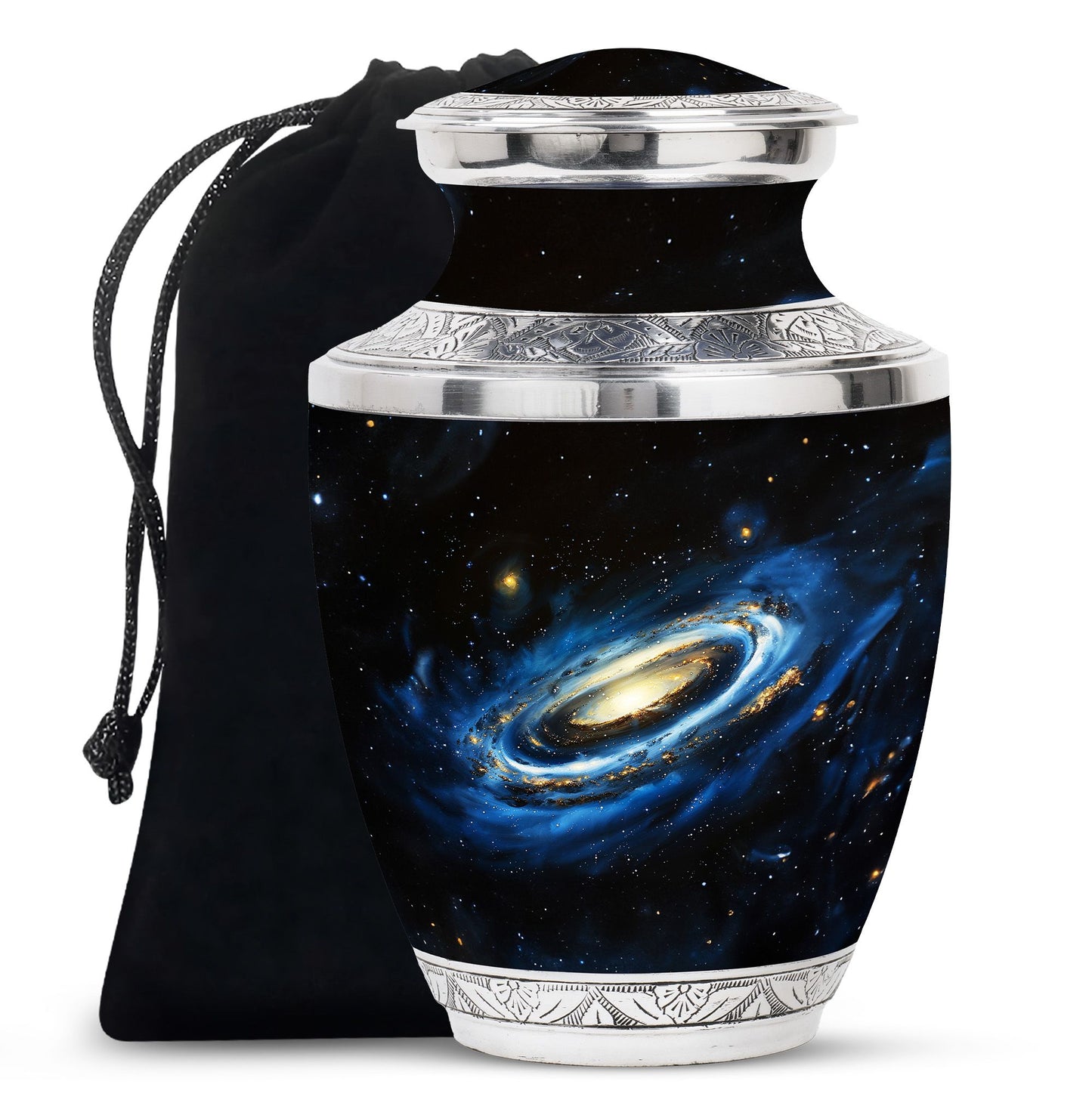 Personalized Galaxy Memorial Urn for Human Ashes - 10-inch, 200 cu in - Yatskia