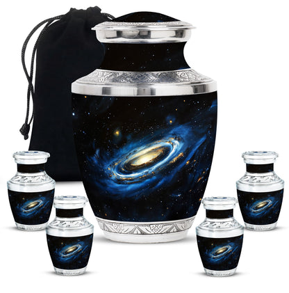 Personalized Galaxy Memorial Urn for Human Ashes - 10-inch, 200 cu in - Yatskia