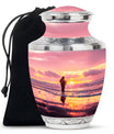Ocean Fishing Cremation Urns For Ashes - Pink Memorial Urn For Father