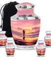 Ocean Fishing Cremation Urns For Ashes - Pink Memorial Urn For Father