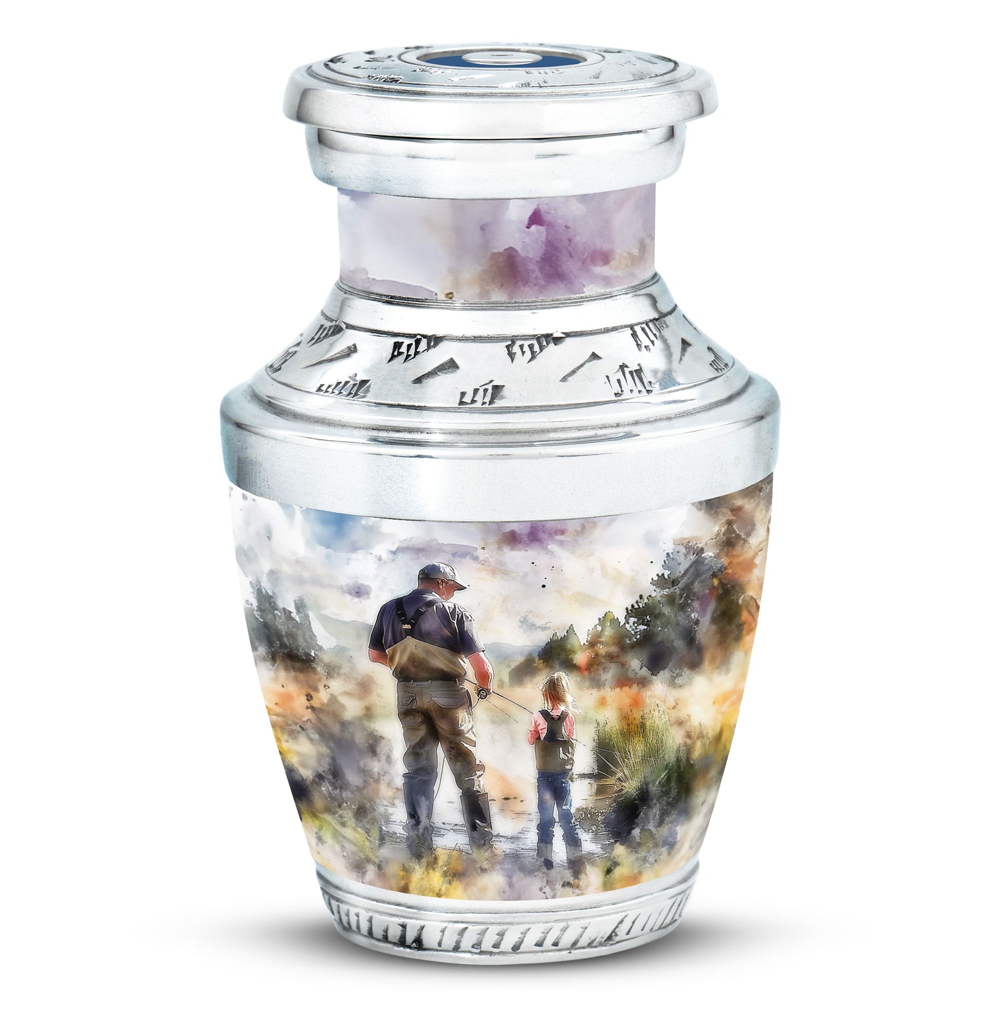 Artistic Fishing Cremation Ashes Urns - Father & Daughter Memorial Urn
