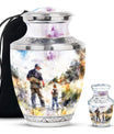 Artistic Fishing Cremation Ashes Urns - Father & Daughter Memorial Urn