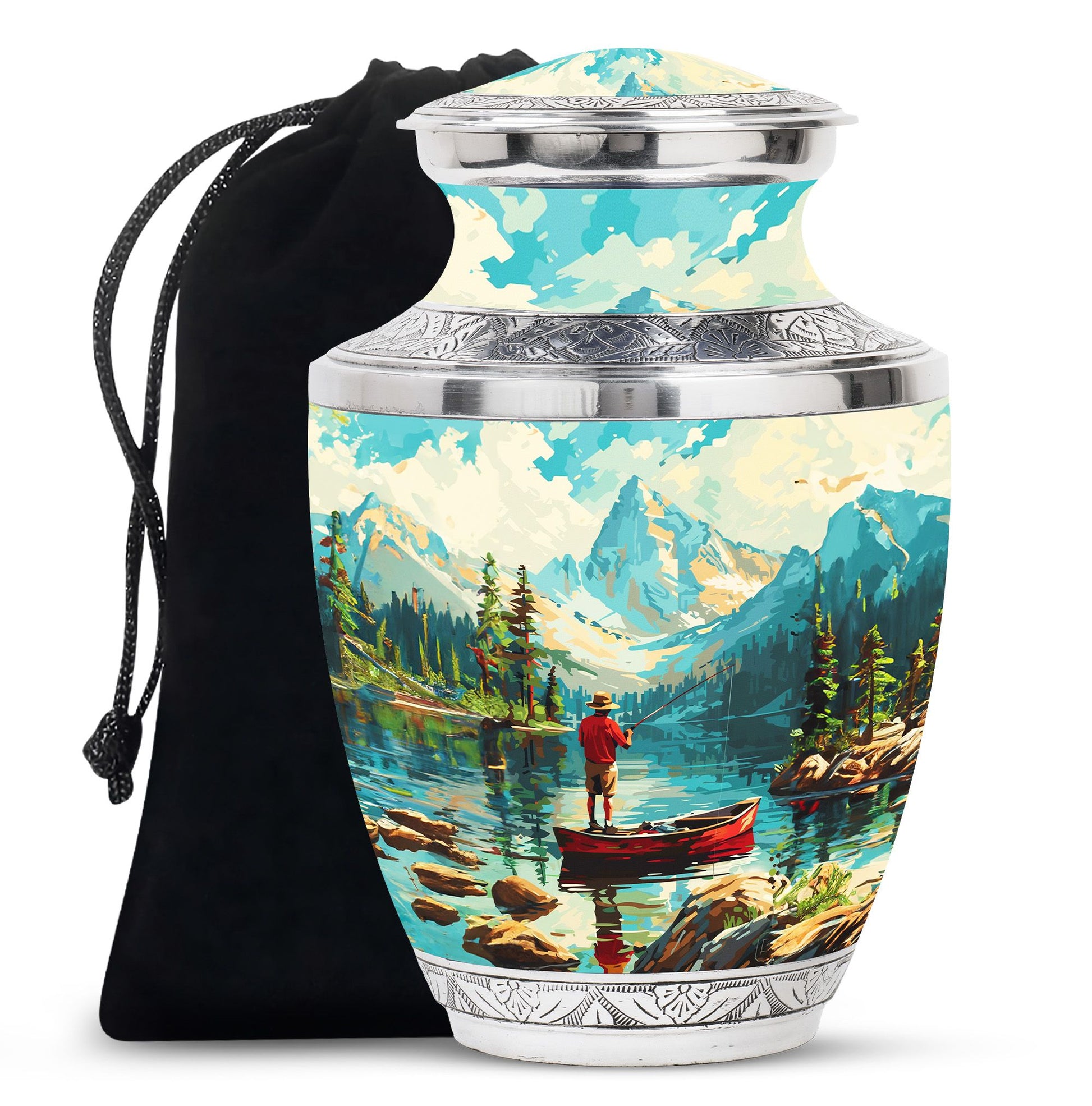 Fishing Boat Memorial Urn For Ashes - Artistic Cremation Urn For Funeral