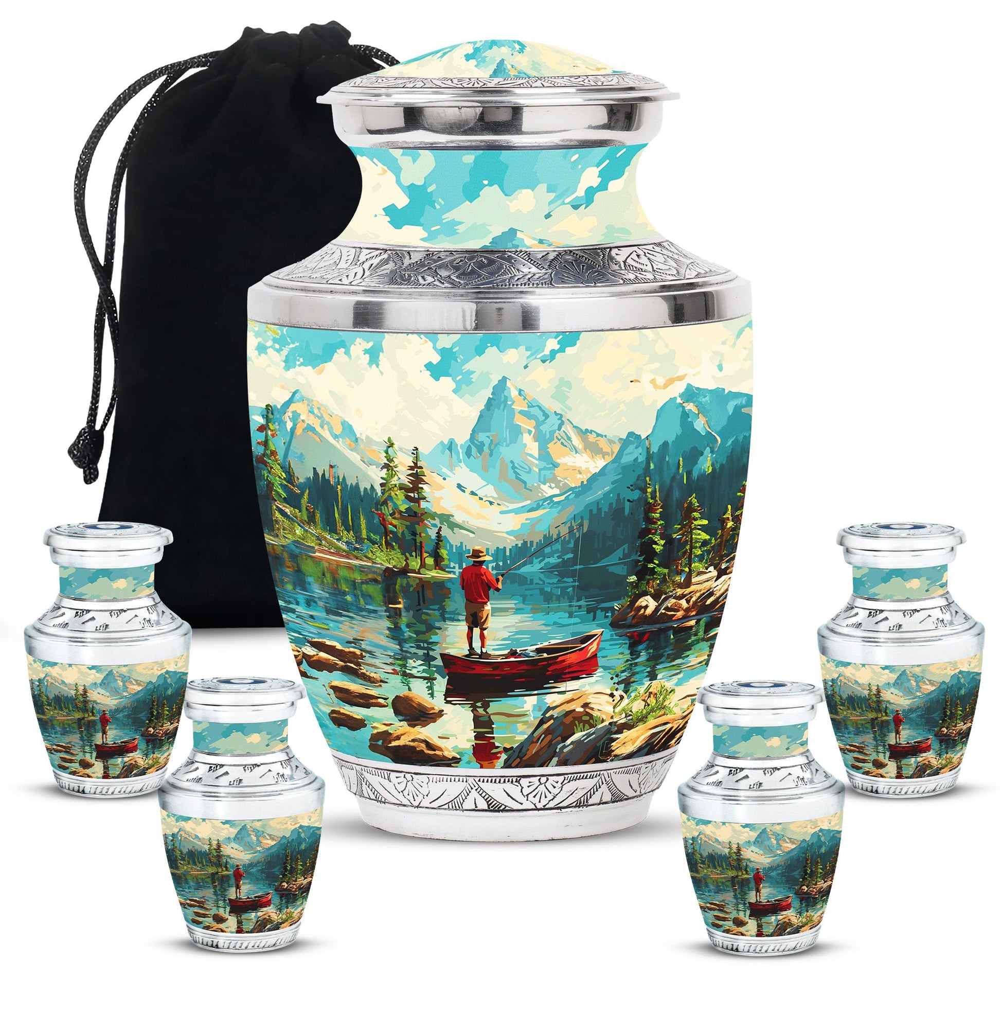 Fishing Boat Memorial Urn For Ashes - Artistic Cremation Urn For Funeral