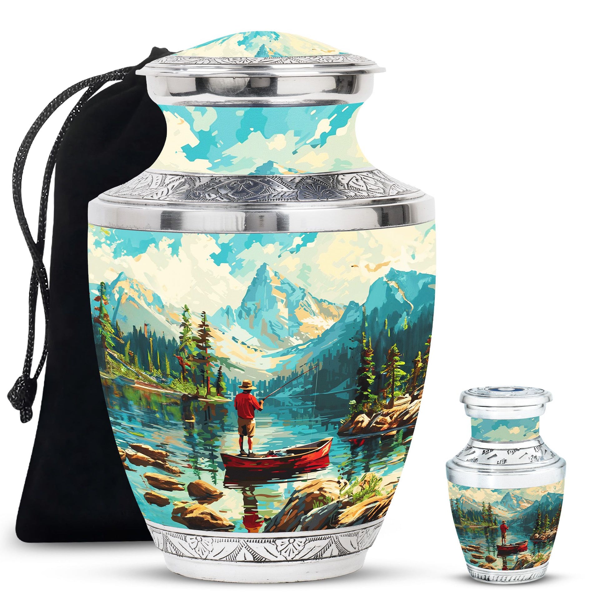 Fishing Boat Memorial Urn For Ashes - Artistic Cremation Urn For Funeral