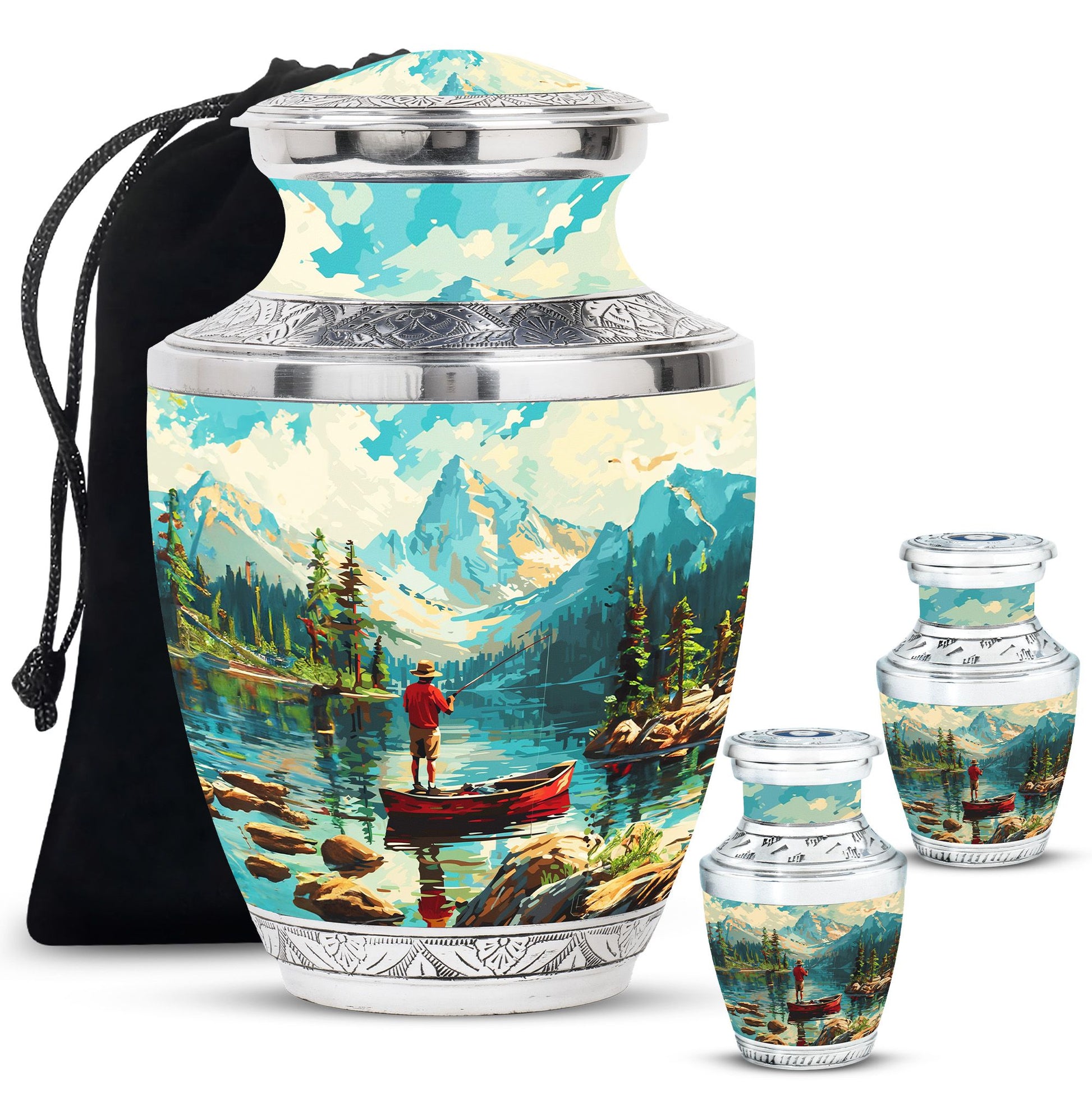 Fishing Boat Memorial Urn For Ashes - Artistic Cremation Urn For Funeral